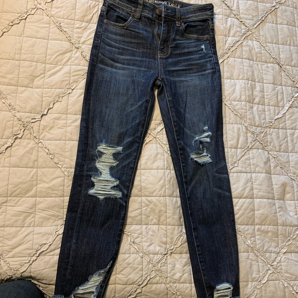 Distressed American Eagle Jeans